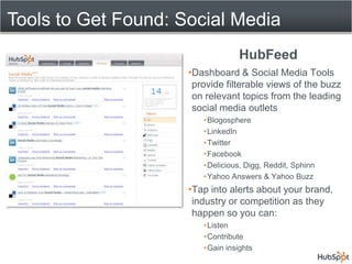 Discover competitors’ inbound links to uncover new link-building opportunitiesTools to Get Found: Site-Wide SEOPage GraderAnalyze each page to see which pages produce the most value TrafficLeadsRanked keywordsInbound linksLeverage automated recommendations to help you further optimize all pages