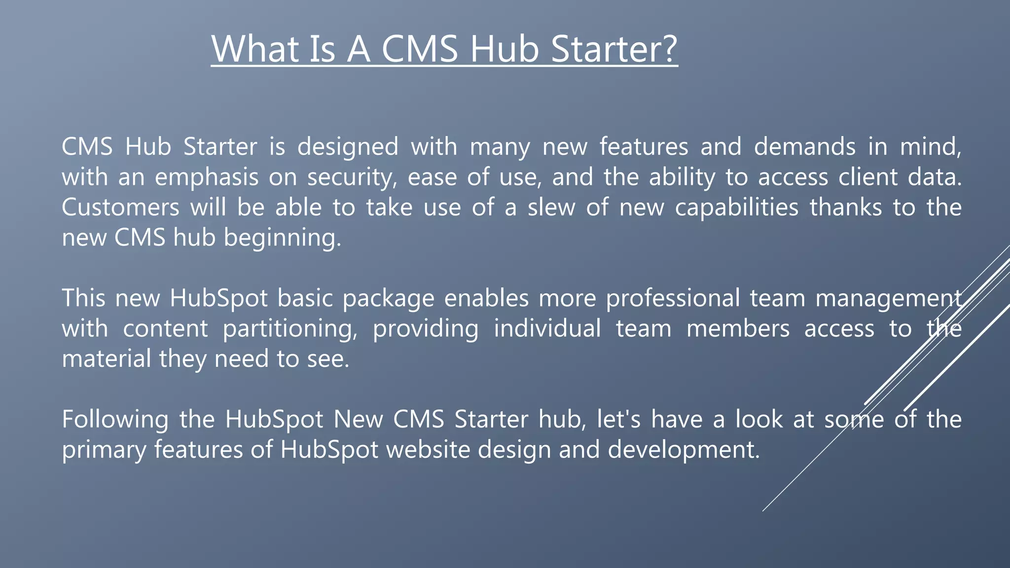 What is HubSpot New CMS Starter? | PPTX