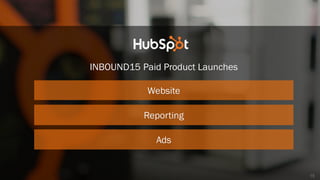 15
Website
Reporting
Ads
INBOUND15 Paid Product Launches
 