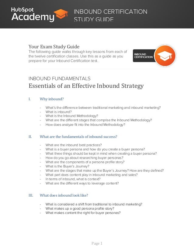 Hubspot Academy Inbound Course Videos Transcripts