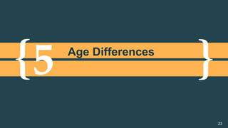 {	 }	5	Age Differences
23
 