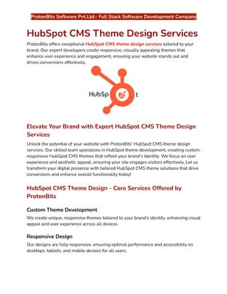 HubSpot CMS Theme Design Services | Hire HubSpot Theme Design Developer ...