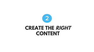 CREATE THE RIGHT
CONTENT
2
 