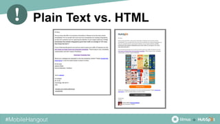 Plain Text vs. HTML
