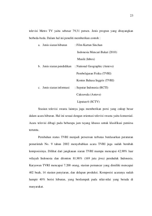 Hubungan Antara Kebiasaan Menonton Acara Informasi Di Televisi Terhad