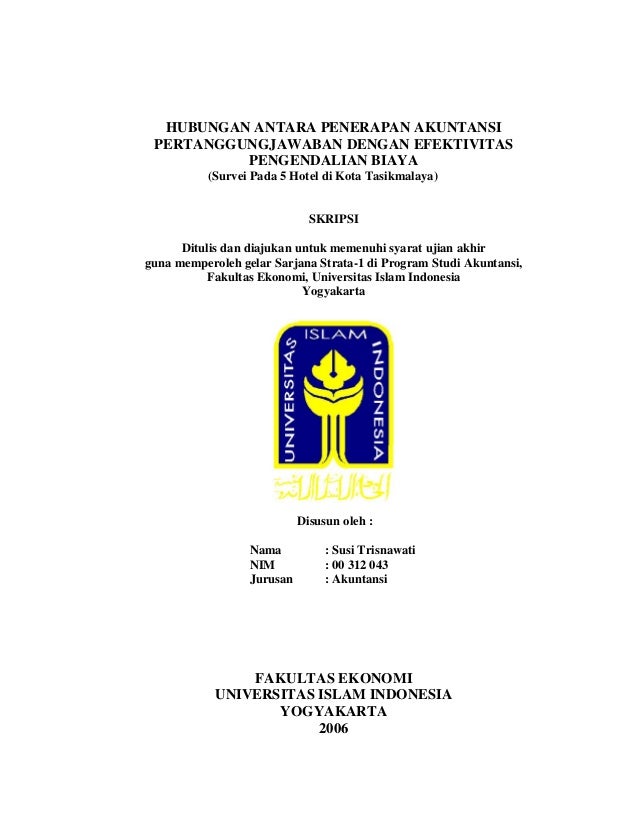 Hubungan Antara Penerapan Akuntansi Pertanggungjawaban Dengan Efektiv