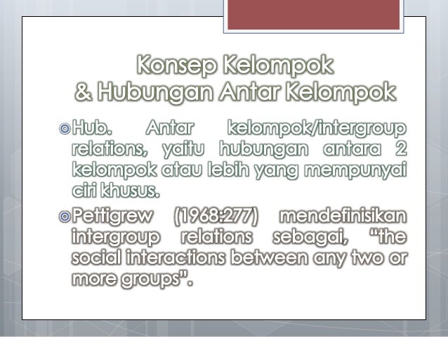 Hubungan Antar Kelompok