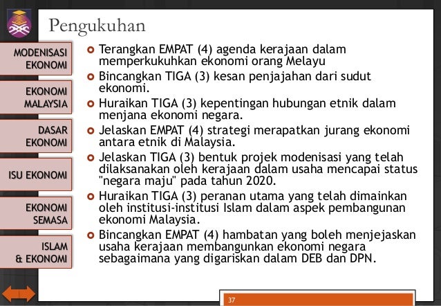 CTU555 Sejarah Malaysia - Pembangunan Ekonomi dalam ...