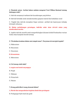 Soalan Dan Jawapan Hubungan Etnik Kuiz Past Year 2