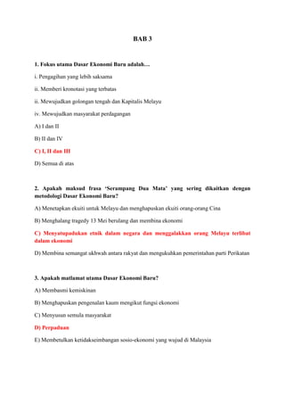 Soalan Dan Jawapan Hubungan Etnik Kuiz Past Year 2