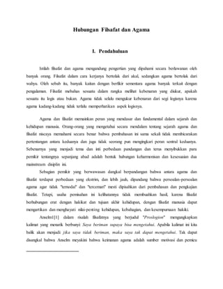 Apa Hubungan Filsafat Dengan Agama Apa Hubungan Filsafat Dengan Agama