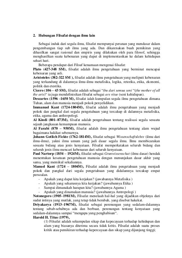 Hubungan Filsafat Dengan Ilmu Lain