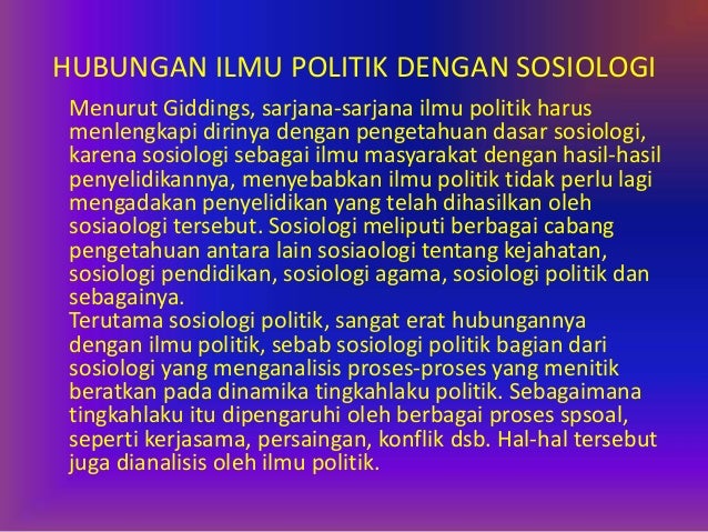 Hubungan Ilmu Politik Dengan Ilmu Sosial Lainya