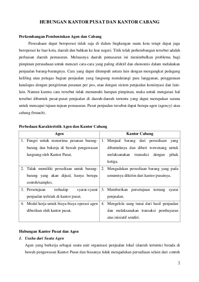 Contoh Soal Akuntansi Cabang Dan Pusat Lektur