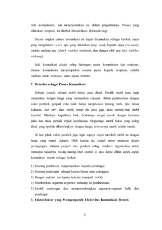 Hubungan komunikasi dengan retorika | DOCX