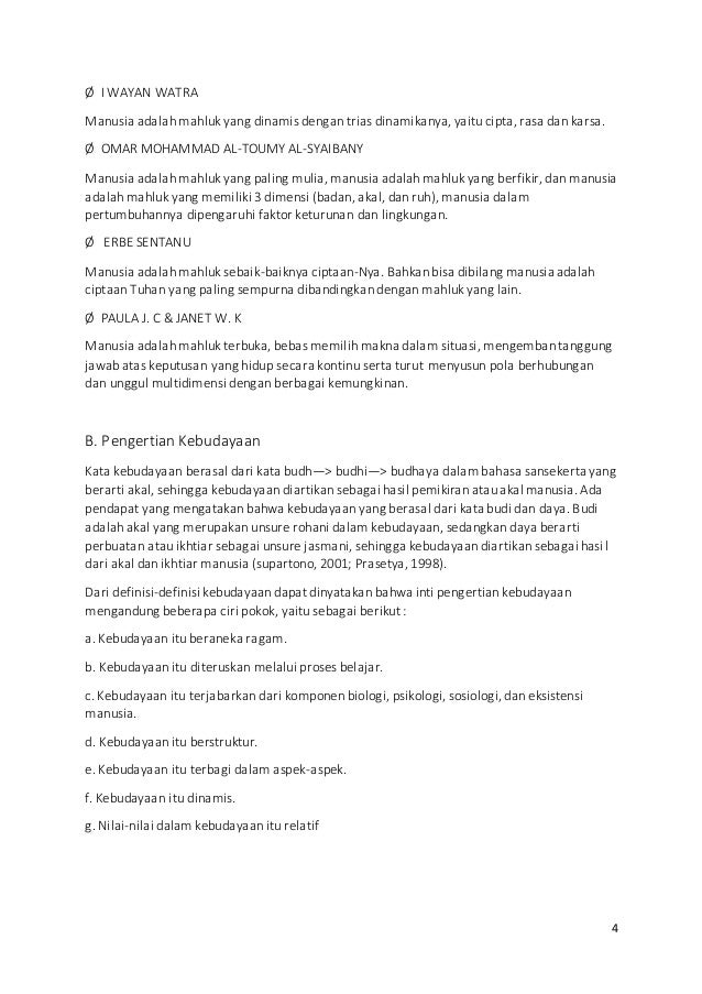 Hubungan Manusia Dan Kebudayaan