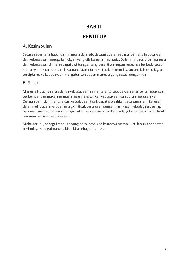 Hubungan Manusia Dan Kebudayaan