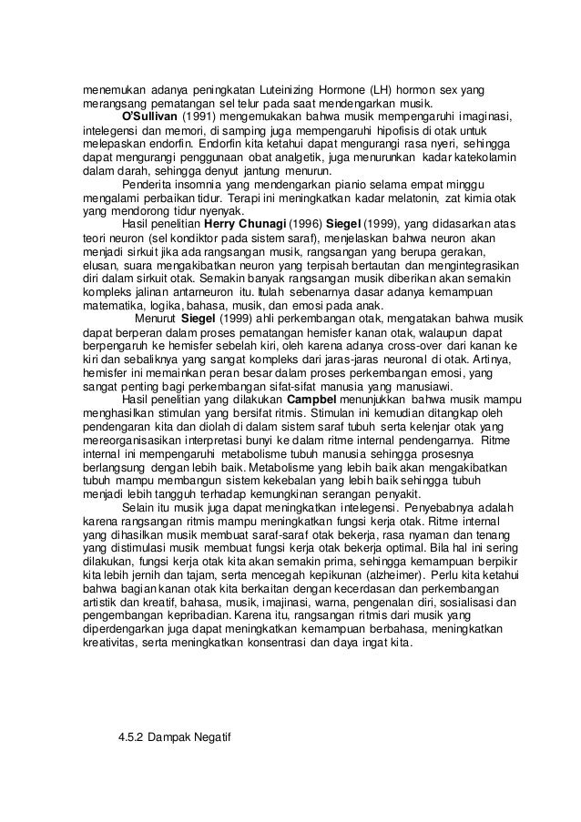 Hubungan musik dengan manusia Hubungan musik dengan manusia