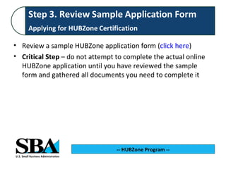 Understanding the HUBZone Program | PPT