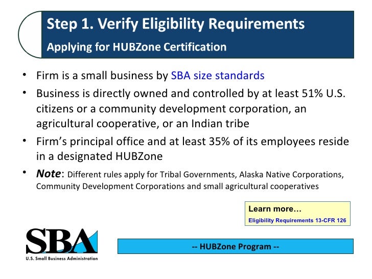 Small Business Hubzone Program And Government Contracting
