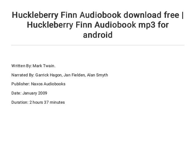 huckleberry finn audiobook