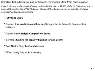 the Section 811 Supportive Housing Program for Persons with DisabilitiesTypes of Programs Experiencing Cuts:Programs that received substantial ARRA funding 