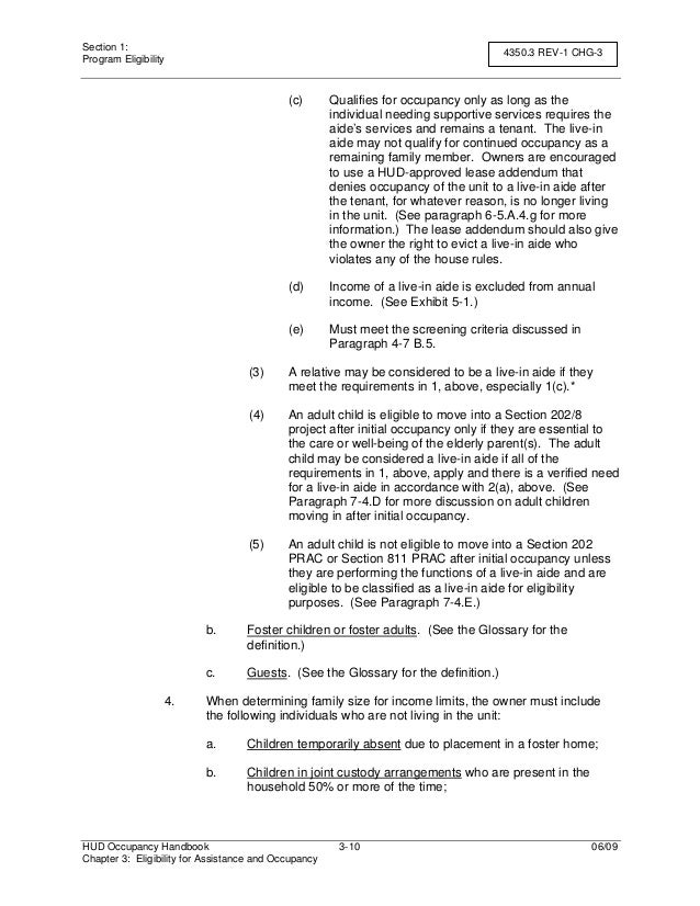 Hud 813 occupancy handbook chapter 3