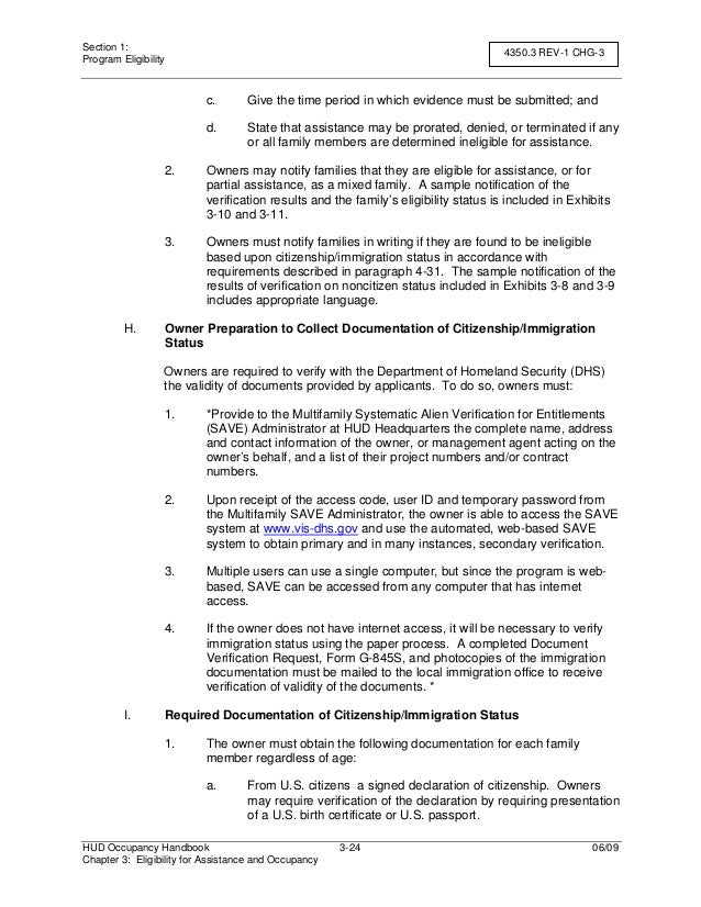 Hud 813 occupancy handbook chapter 3