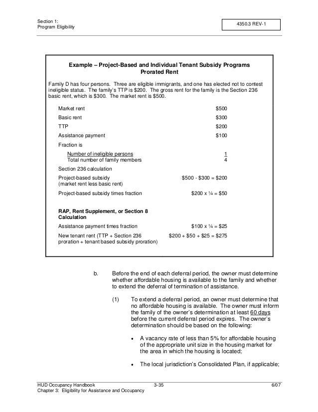 Hud 813 occupancy handbook chapter 3