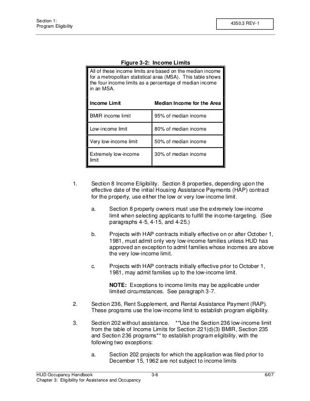 Hud 813 occupancy handbook chapter 3