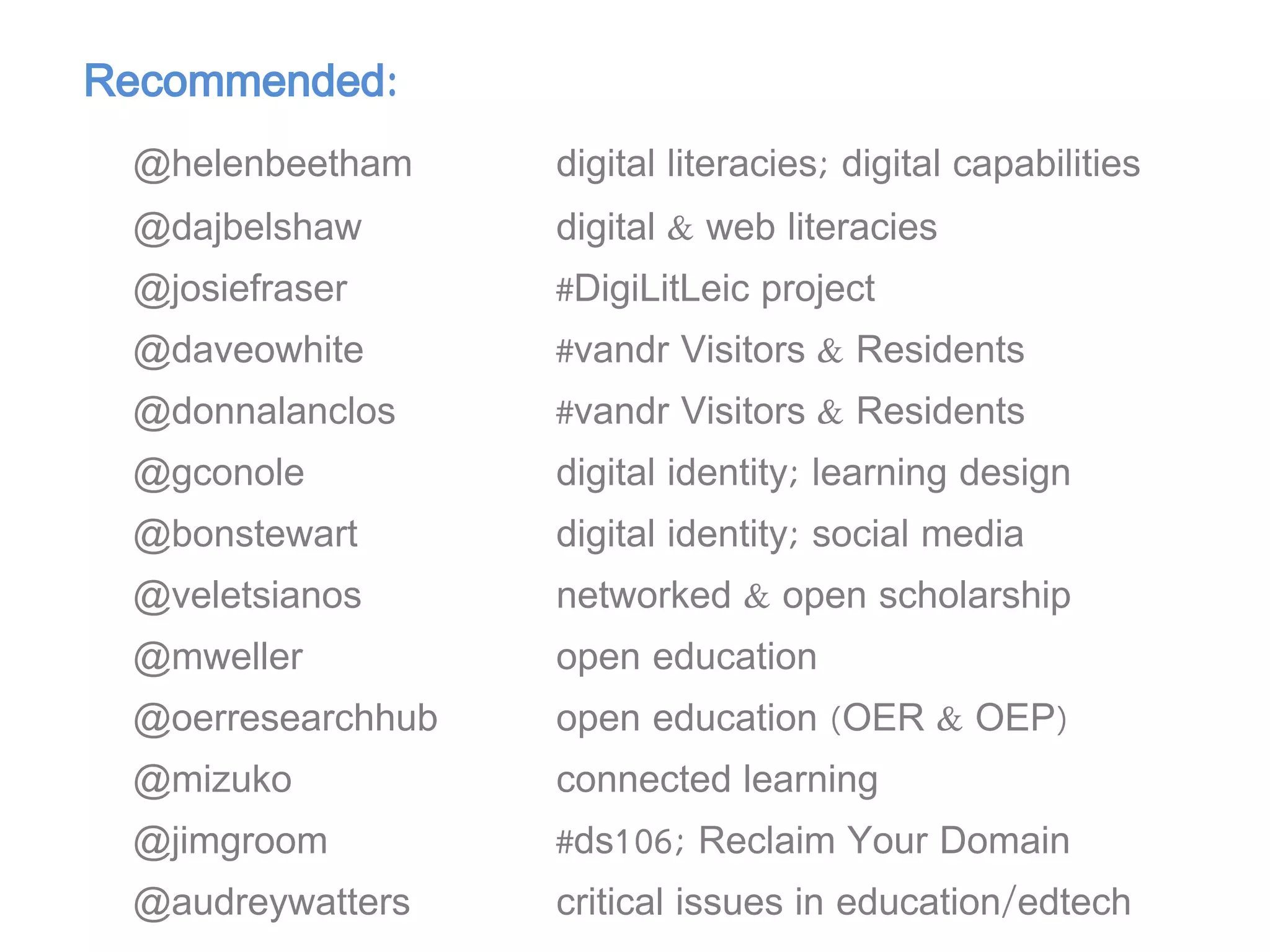 Bianca Ní Ghrógáin, RIP
@bnighrogain
rangbianca.com
Mary Mulvihill, RIP
@ingeniousie
ingeniousireland.ie
Dialogue cannot exist in the absence of a profound love
for the world and its people. – Freire
 