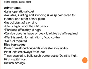 Hydro electric power plant | PPTX
