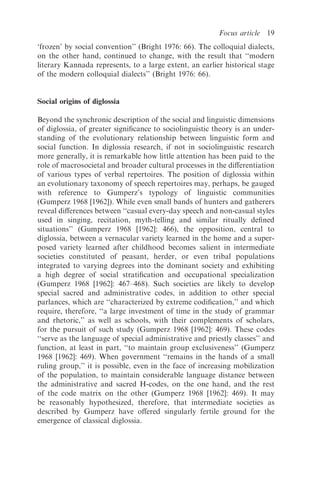 Diglossie Outline of a theory of diglossia | PDF
