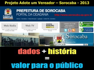 Projeto Adote um Vereador – Sorocaba - 2013
 