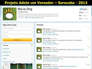 Projeto Adote um Vereador – Sorocaba - 2013
 