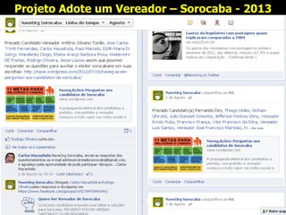 Projeto Adote um Vereador – Sorocaba - 2013
 