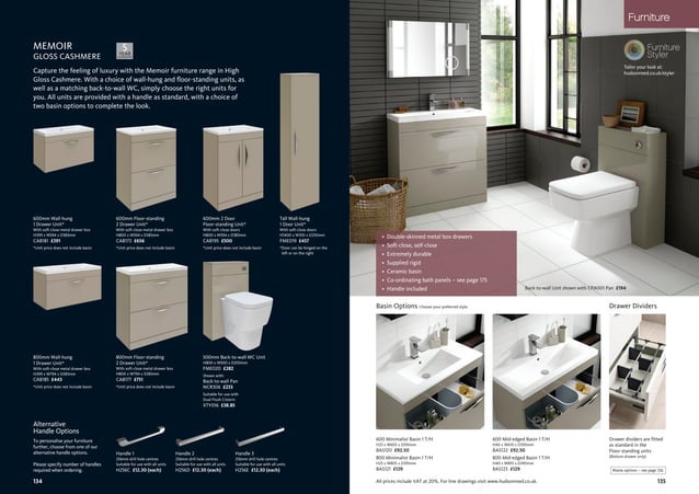 Hudson Reed Bathroom Furniture Catalogue PPT
