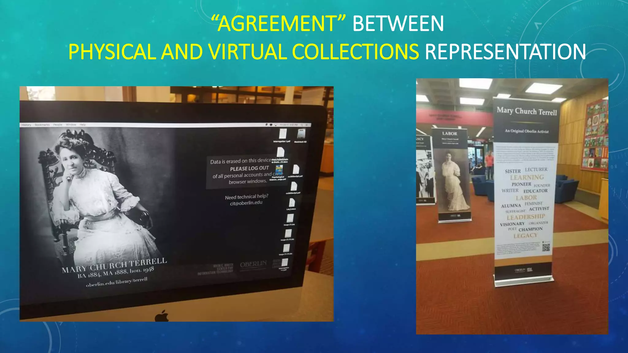 “AGREEMENT” BETWEEN
PHYSICAL AND VIRTUAL COLLECTIONS REPRESENTATION
 