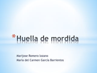 Marijose Romero lozano
María del Carmen García Barrientos
*
 