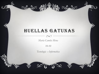HUELLAS GATUNAS
María Camila Mena
10-10
Tecnología e Informática
 