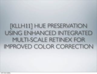 Hue preservation and color correction | PDF