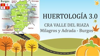 HUERTOLOGÍA 3.0
CRA VALLE DEL RIAZA
Milagros y Adrada - Burgos
 