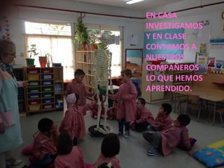 EN CASA
INVESTIGAMOS
Y EN CLASE
CONTAMOS A
NUESTROS
COMPAÑEROS
LO QUE HEMOS
APRENDIDO.
 