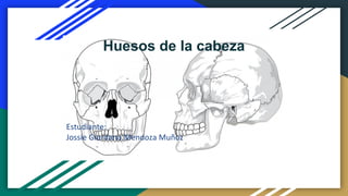 Huesos de la cabeza
Estudiante:
Jossie Giordano Mendoza Muñoz
 