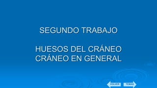 SEGUNDO TRABAJO
HUESOS DEL CRÁNEO
CRÁNEO EN GENERAL
VOLVER TEMAS
 