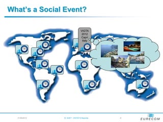 What’s a Social Event?

                                VIGTA
                                 2012
                                Capri
                                 Italy




  21/05/2012   B. HUET - VIGTA'12 Keynote   -8
 