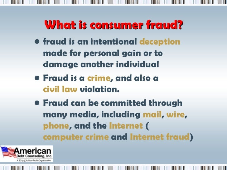 Consumer fraud - Just Say No!