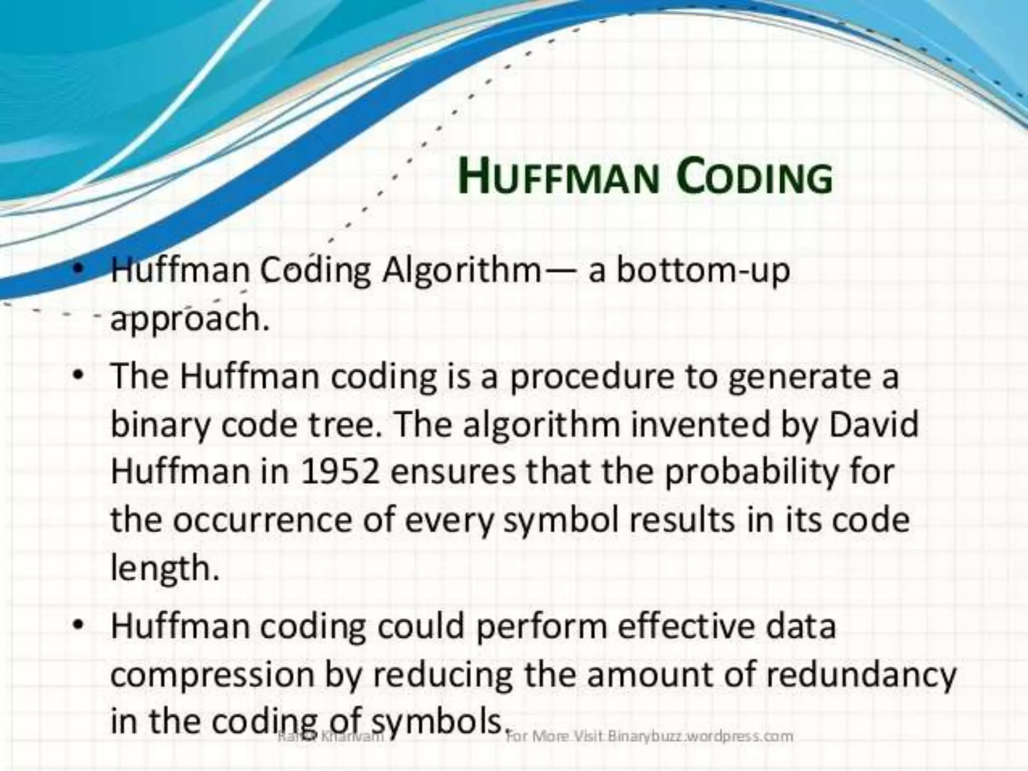 Huffman coding | PPT