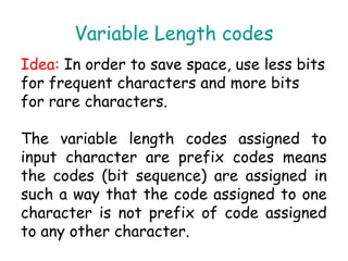 Huffman code presentation and their operation | PPT