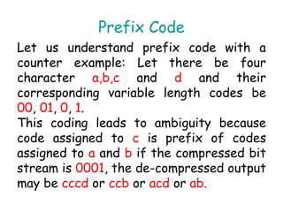 Huffman code presentation and their operation | PPT